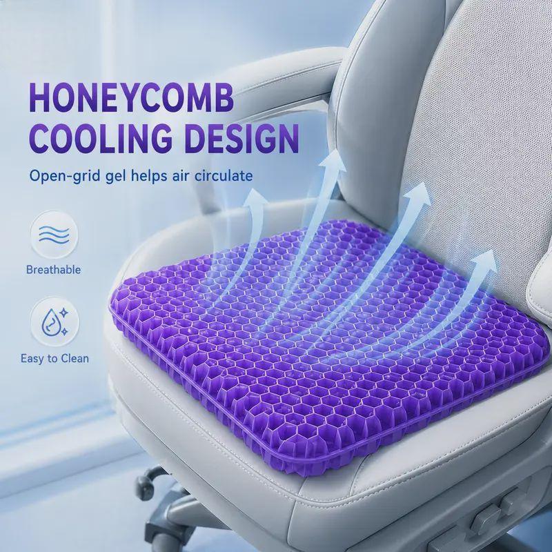 Purple Gel Seat Cushion for Office, Car & Home Comfort